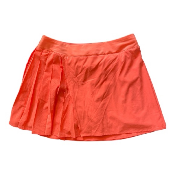 #084, Lululemon High Rise Asymmetrical Pleated Peach Skirt, Size 8